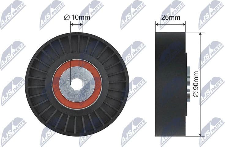 Deflection/Guide Pulley, V-ribbed belt RNK-VW-034