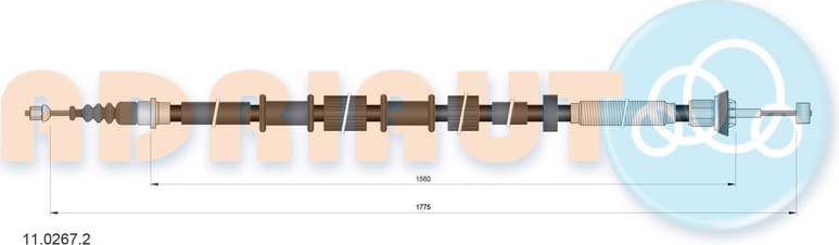 Cable Pull, parking brake 11.0267.2