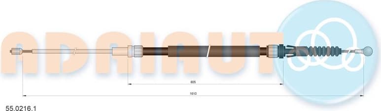 Cable handbrake 55.0216.1