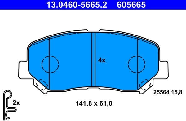 Brake Pad Set, disc brake 13.0460-5665.2