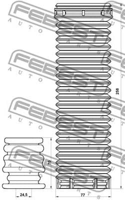 Dust Cover Kit, shock absorber VWSHB-TRSPVF-KIT