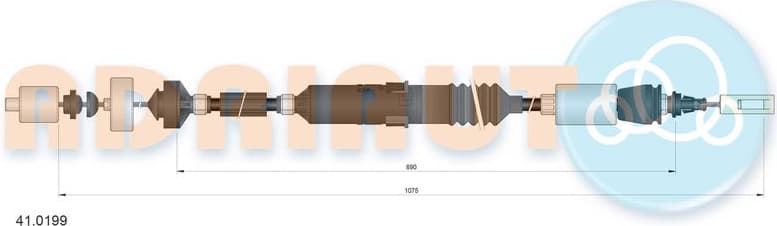 Cable Pull, clutch control 41.0199
