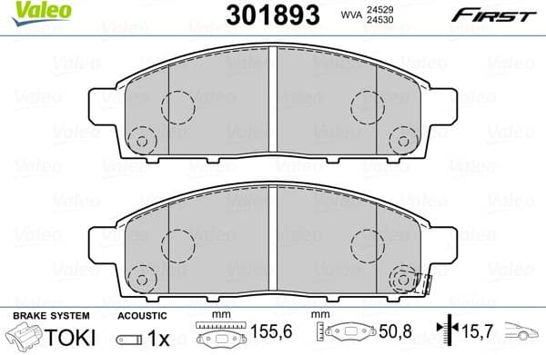 Brake Pad Set, disc brake ESSENTIAL 301893
