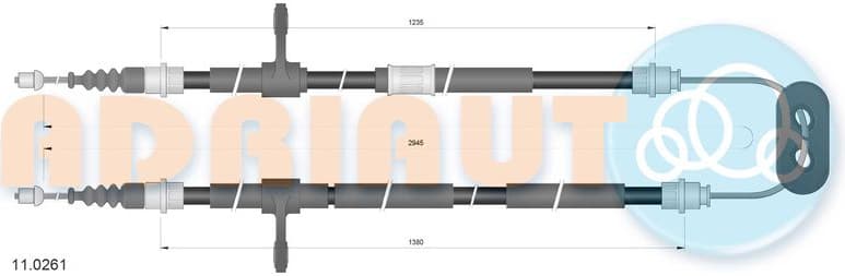 Cable Pull, parking brake 11.0261