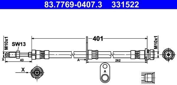 Brake Hose 83.7769-0407.3