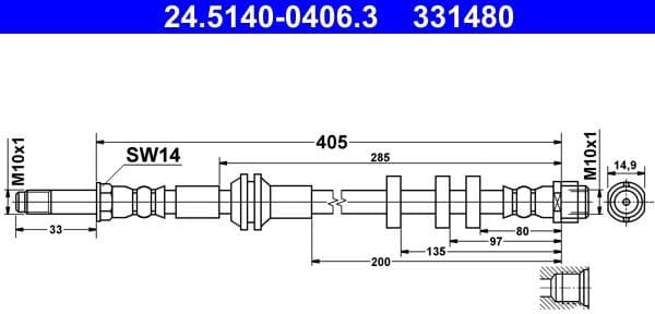 Brake Hose 24.5140-0406.3