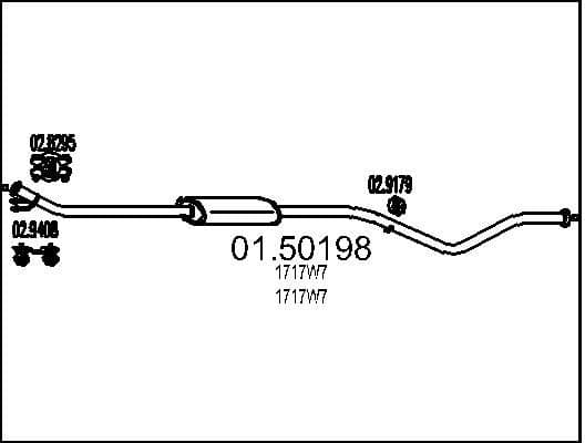 Centre Muffler 01.50198