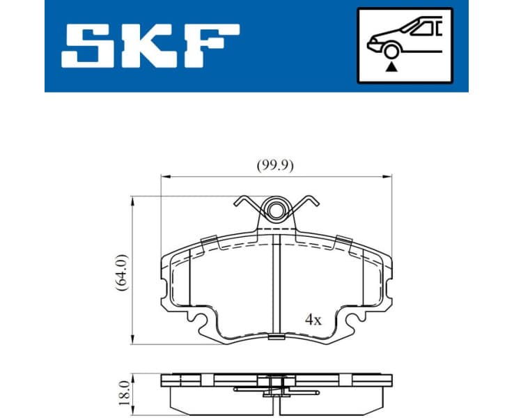 Brake Pad Set, disc brake VKBP80050