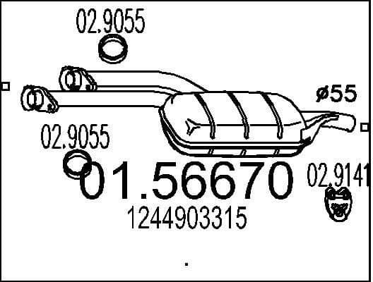 Centre Muffler 01.56670