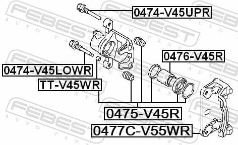 Piston, brake caliper 0476-V45R