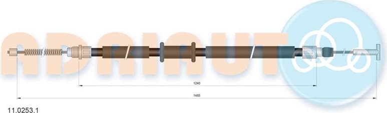 Cable Pull, parking brake 11.0253.1