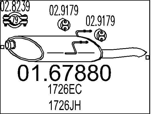 Rear Muffler 01.67880