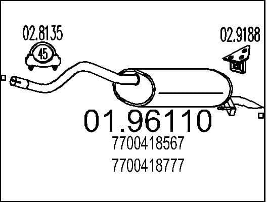 Rear Muffler 01.96110