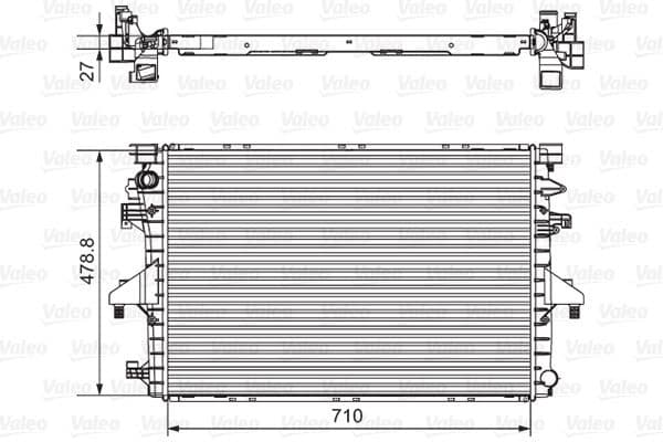 Radiator, engine cooling 701654