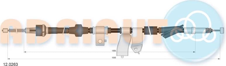 Cable Pull, parking brake 12.0263
