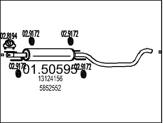 Centre Muffler 01.50595