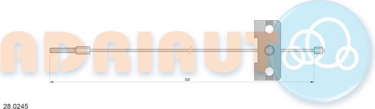 Cable Pull, parking brake 28.0245
