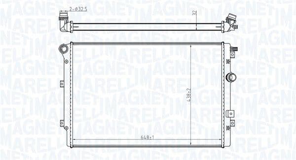 Radiator, engine cooling 350213196800