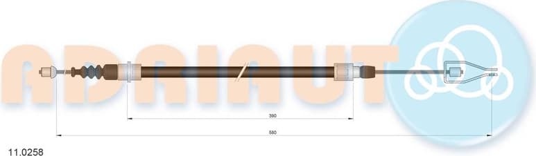 Cable Pull, parking brake 11.0258