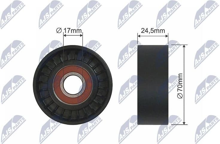 Tensioner Pulley, V-ribbed belt RNK-CT-015