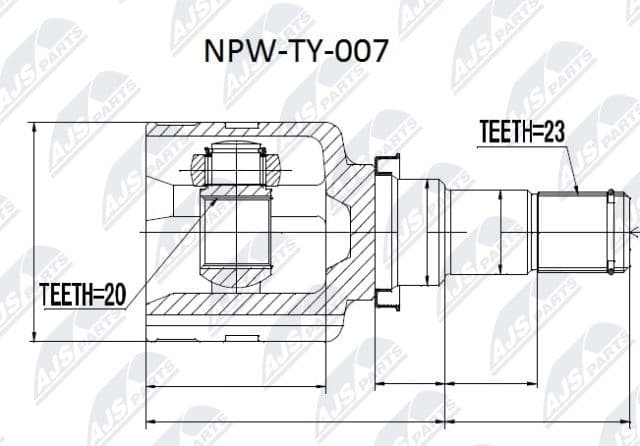 Joint Kit, drive shaft NPW-TY-007