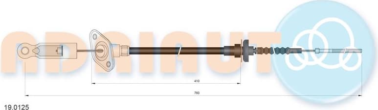 Cable Pull, clutch control 19.0125