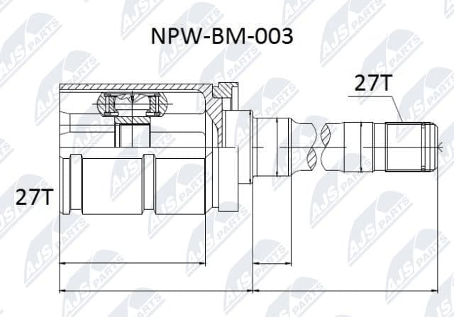 Joint Kit, drive shaft NPW-BM-003
