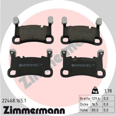 Brake Pad Set, disc brake 22468.165.1