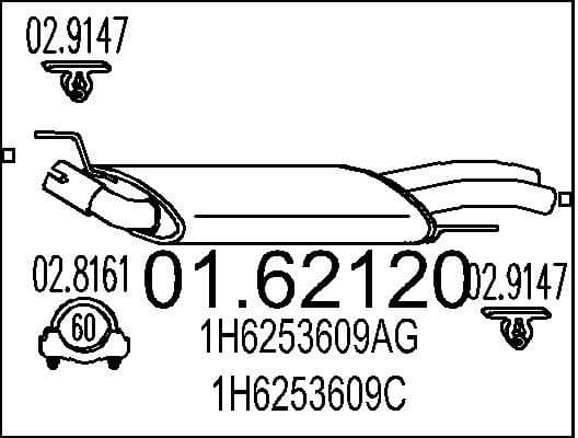 Rear Muffler 01.62120
