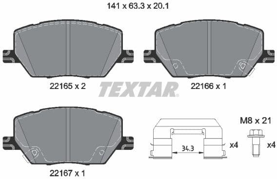 Brake Pad Set, disc brake Q+ 2216503