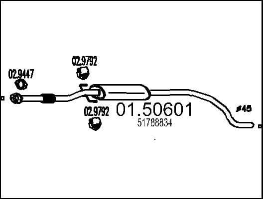 Centre Muffler 01.50601