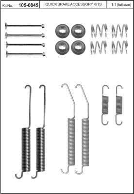 Brake shoes accessory kit 105-0845