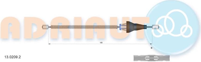 Cable Pull, parking brake 13.0209.2