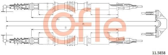 Cable Pull, parking brake 92.11.5858