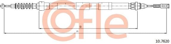 Cable Pull, parking brake 92.10.7620