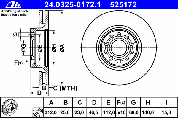 Brake Disc PowerDisc 24.0325-0172.1