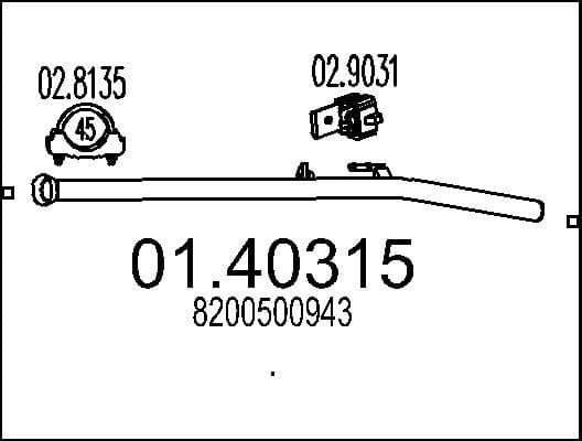 Exhaust Pipe 01.40315