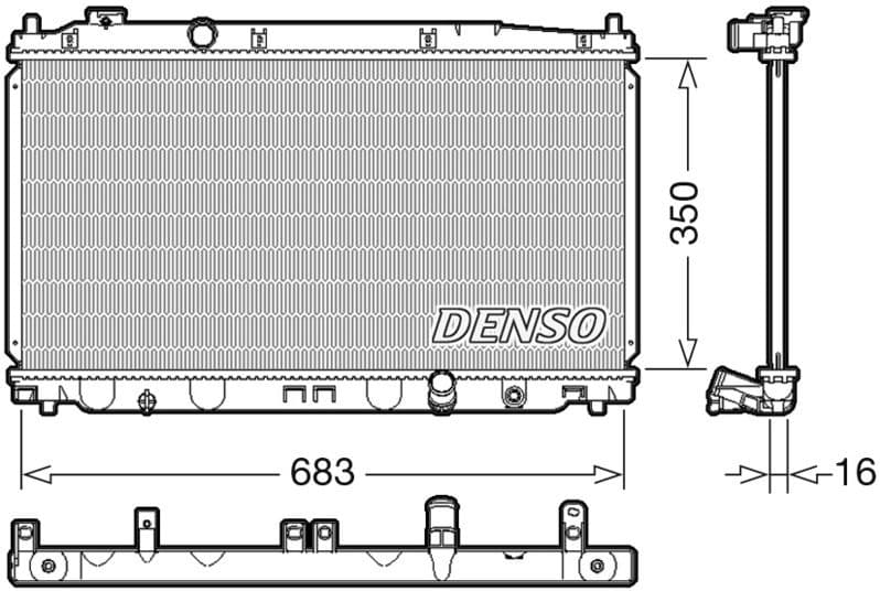 Radiator, engine cooling DRM40035