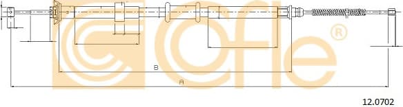 Cable Pull, parking brake 12.0702