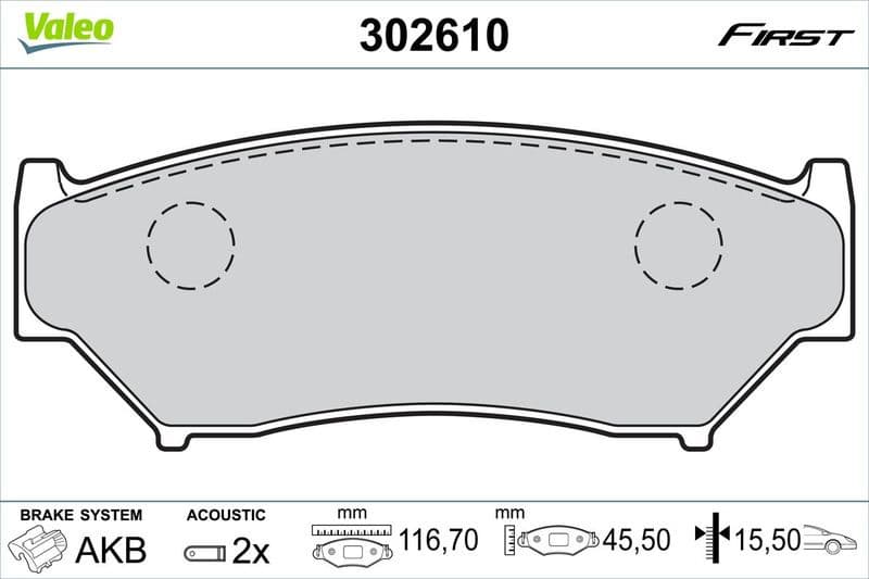Brake Pad Set, disc brake ESSENTIAL 302610
