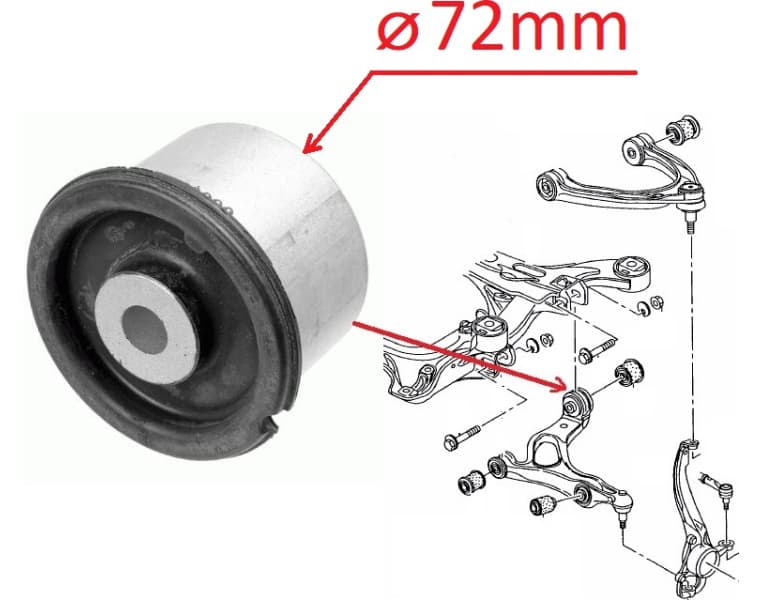 Silentblock front axle 35034 01