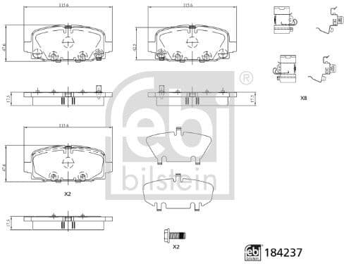 Brake Pad Set, disc brake 184237