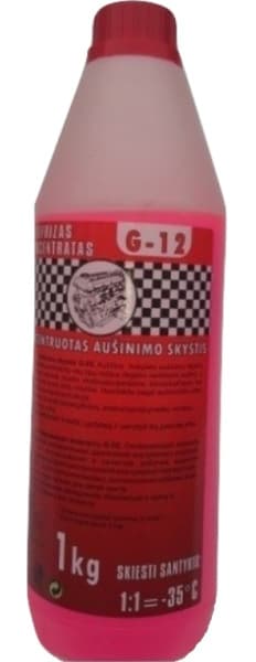 Aušinimo skysčio konc. raudonas -35C G12 1kg - ASKR1