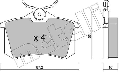 Brake Pad Set, disc brake 22-0100-2
