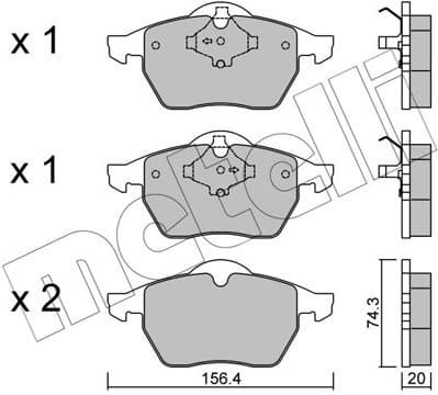 Brake Pad Set, disc brake 22-0181-1