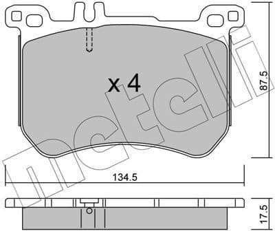 Brake Pad Set, disc brake 22-1021-0