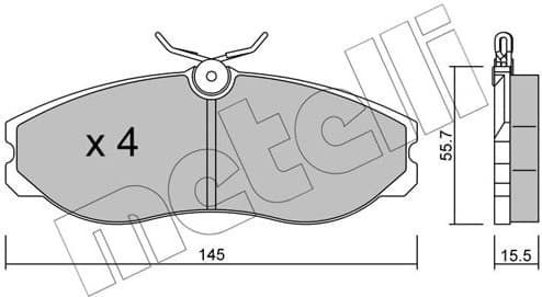 Brake Pad Set, disc brake 22-0198-0
