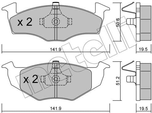 Brake Pad Set, disc brake 22-0206-1