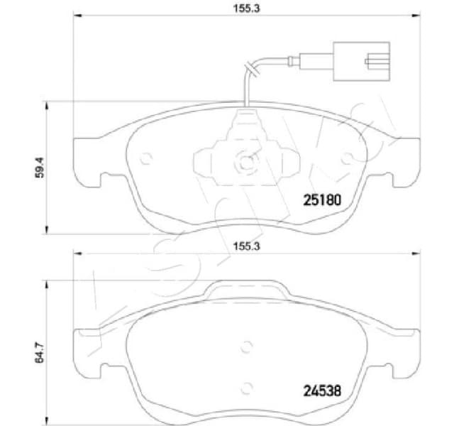 Brake Pad Set, disc brake 50-00-0243
