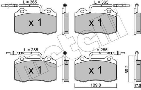 Brake Pad Set, disc brake 22-0251-1